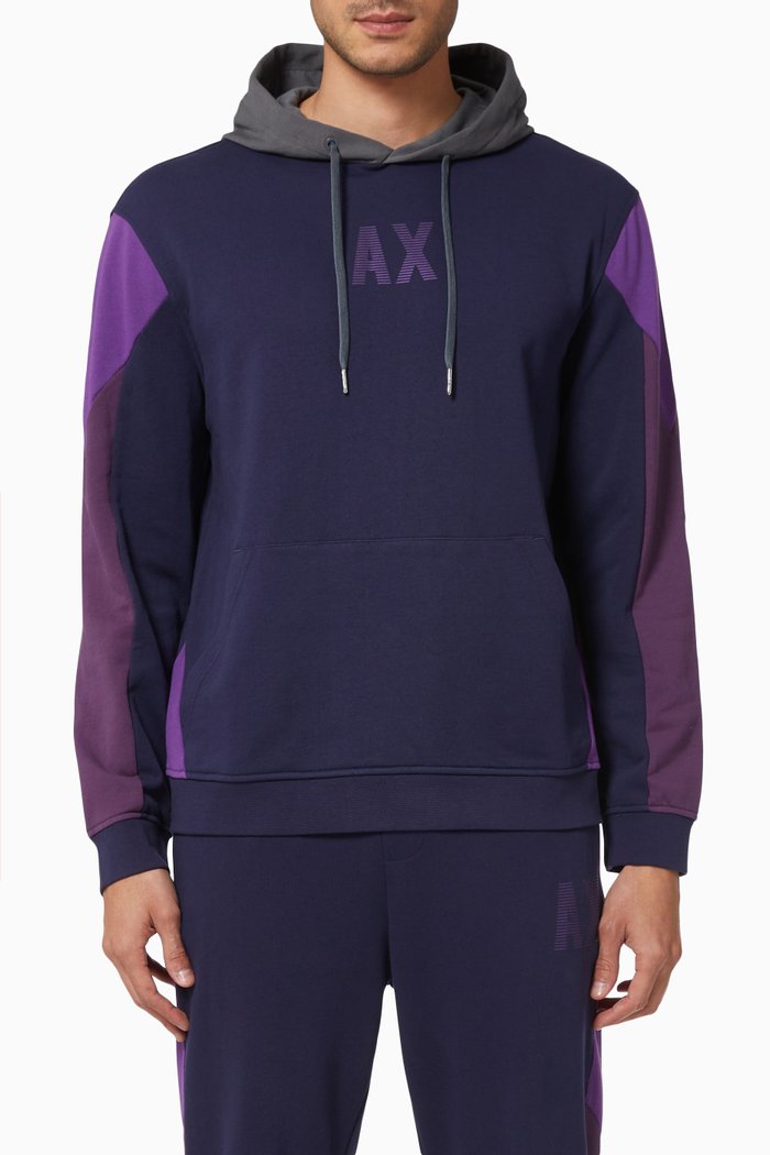 

Multicolour Hoodie in Fleece, Multicolor