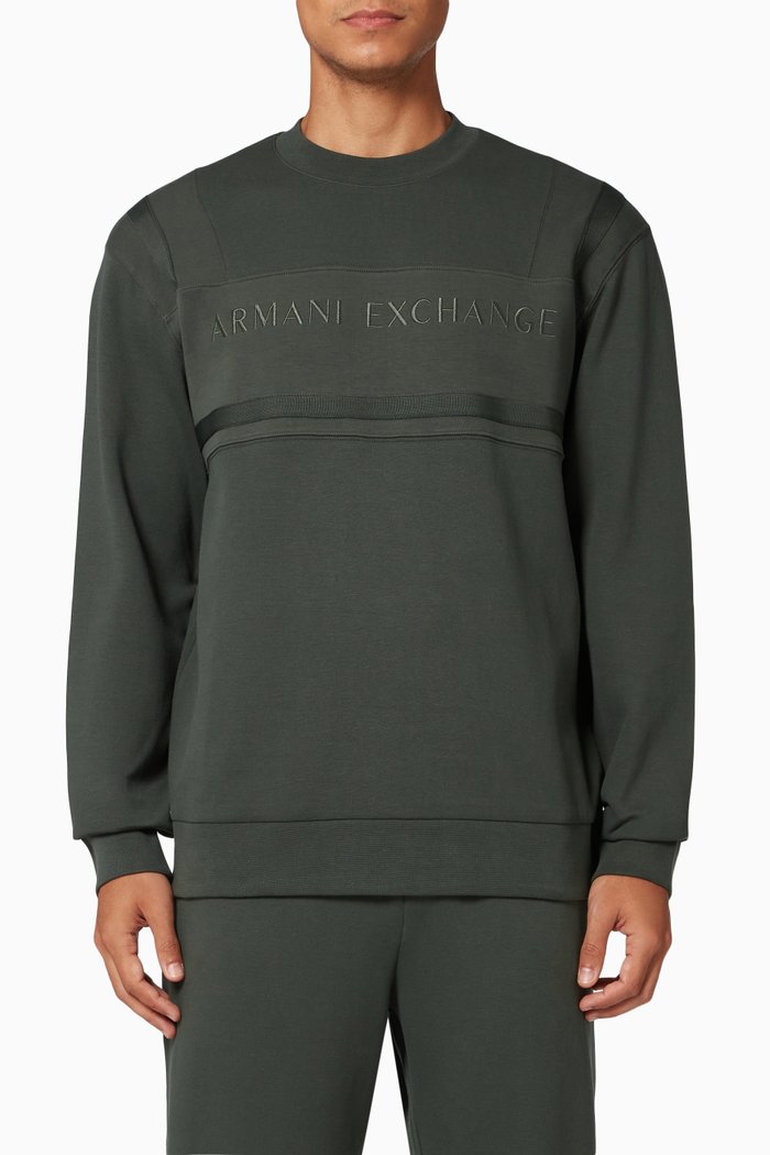 

Logo Sweatshirt in Jersey, Green