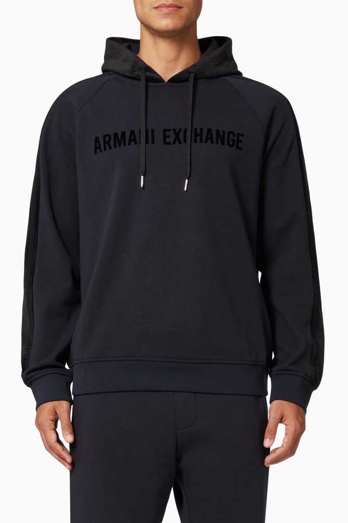 

Hooded Sweatshirt in Fleece, Black