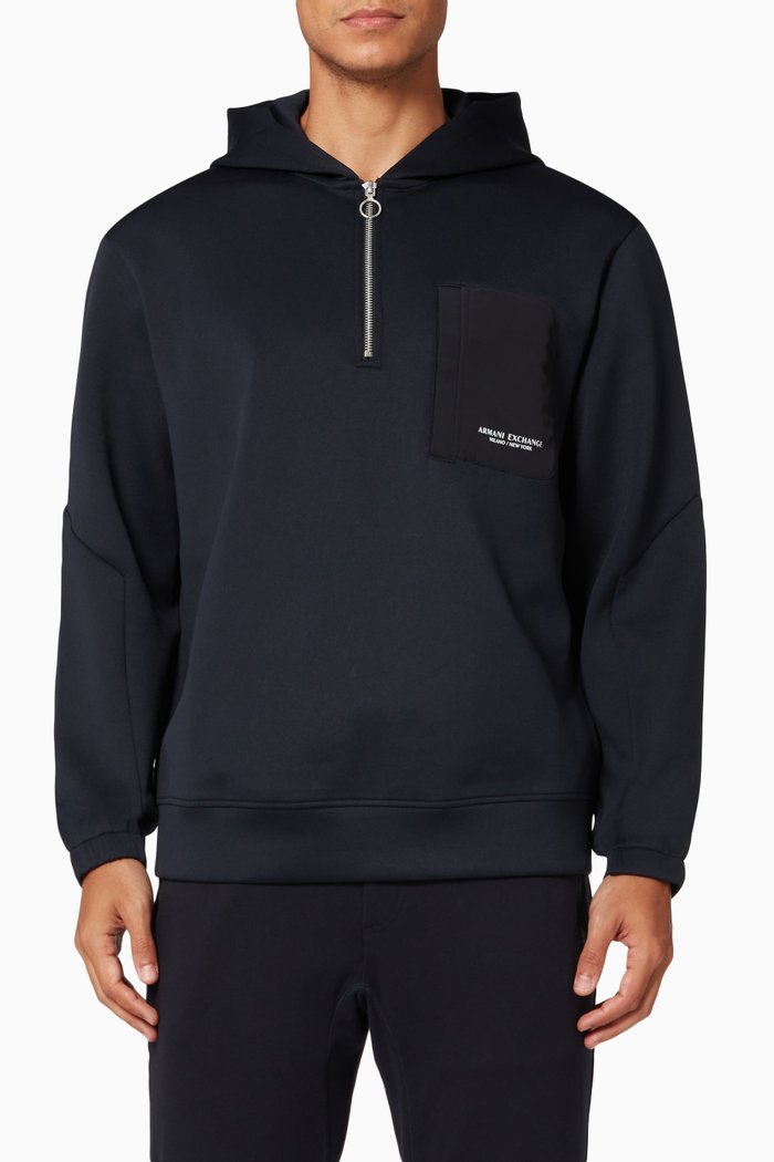 

Hooded Sweatshirt in Fleece, Blue