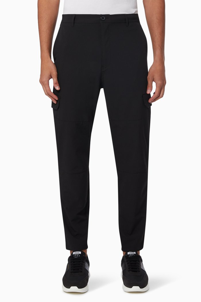 

Regular Fit Utility Trousers, Black