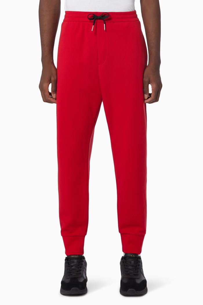 

AX Patch Logo Joggers in Cotton, Red
