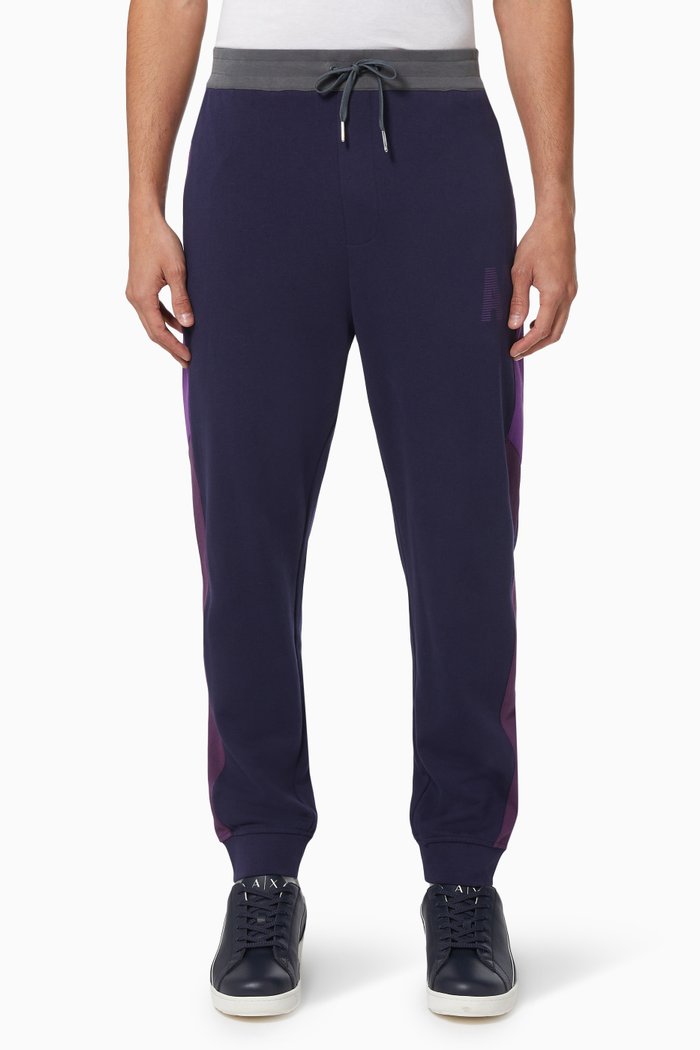 

Multicolour Track Pants in Fleece, Multicolor
