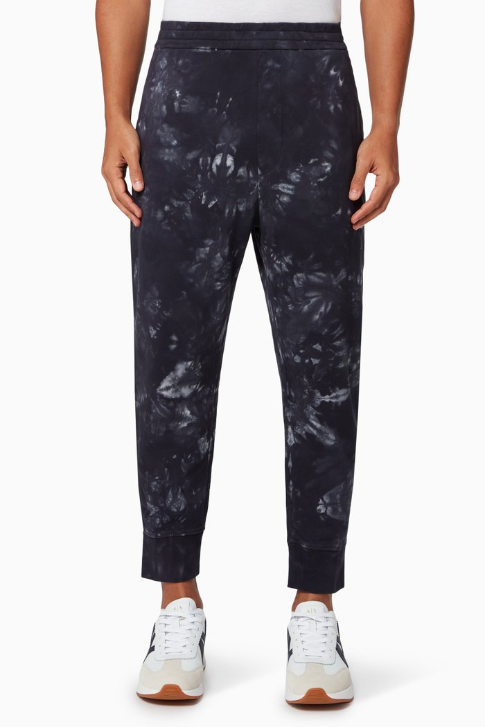 

Tie-Dye Sweatpants in Cotton, Blue