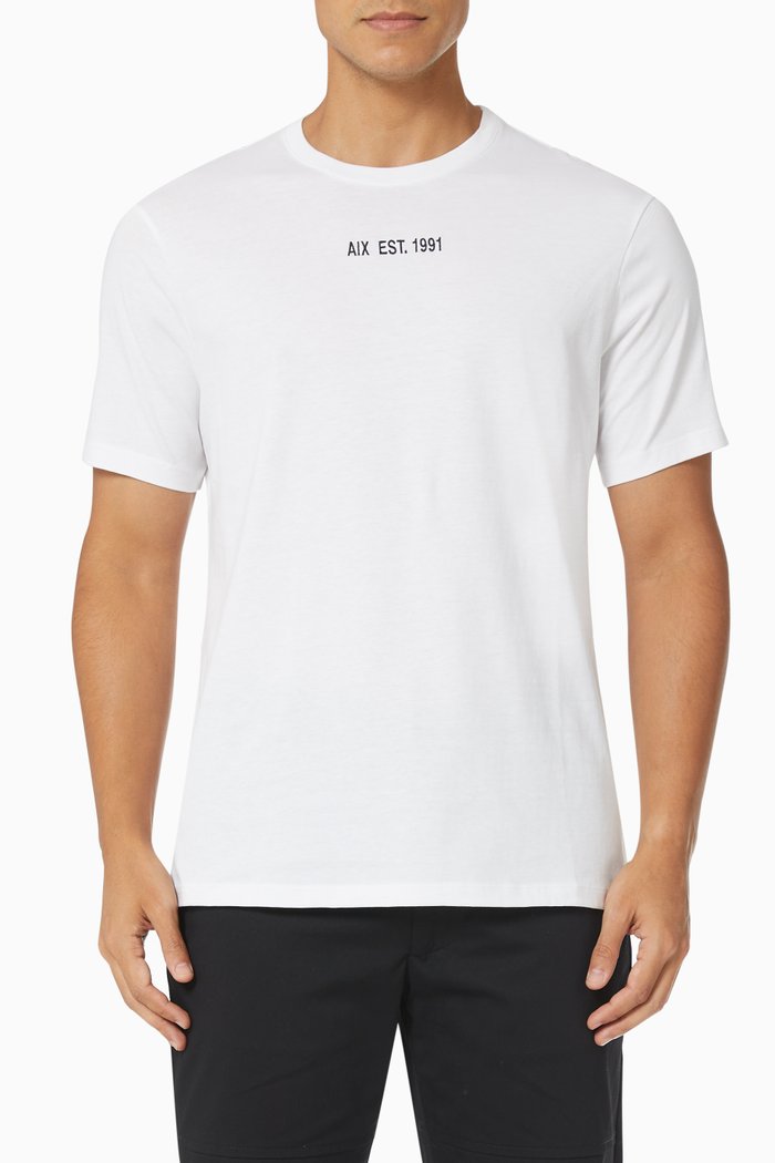 

A|X Embroidered Logo T-shirt in Cotton Jersey, White