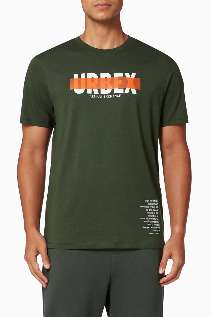 Logo T-Shirt in Cotton, Green