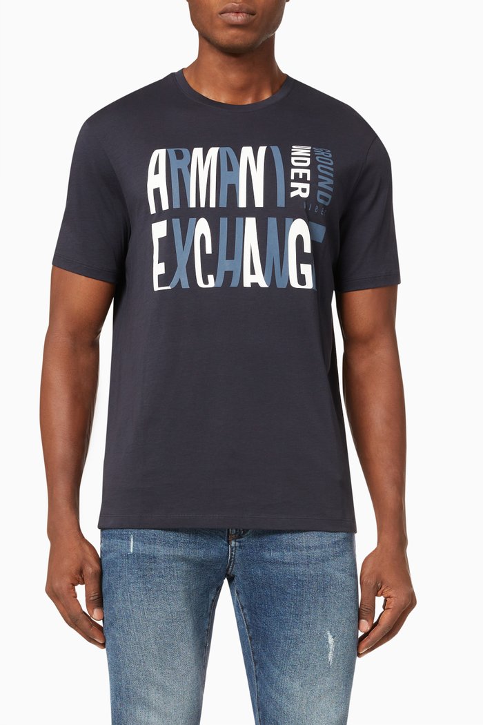 

T-Shirt in Cotton, Blue