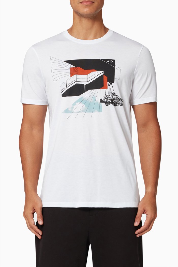 

Graphic T-Shirt in Jersey, White