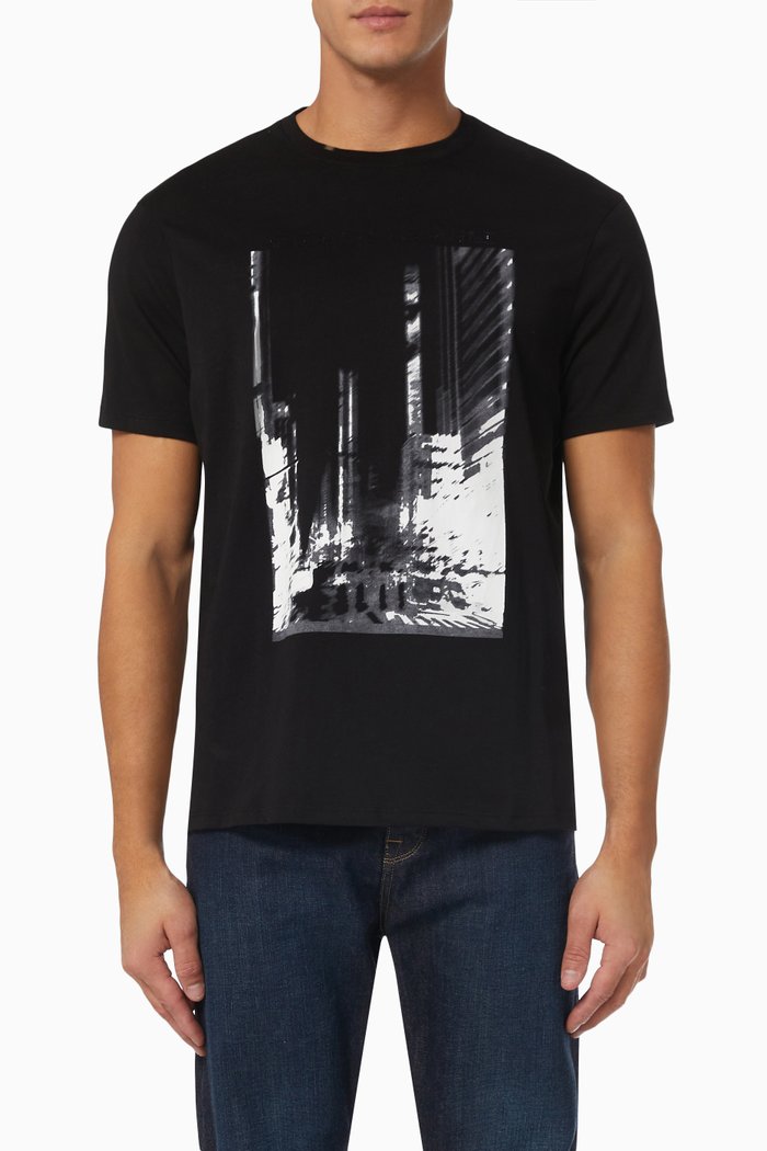 

City Sketch T-shirt in Jersey, Black