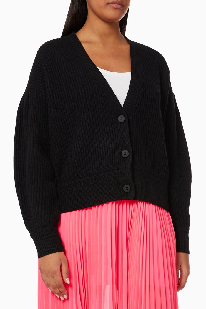 

Cardigan in Wool Knit, Black