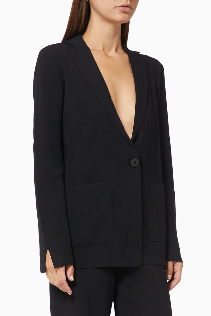 

Blazer in Viscose Knit, Black