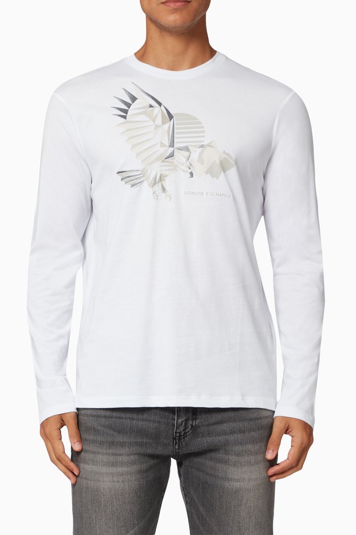 

Long Sleeve T-Shirt in Organic Cotton, White