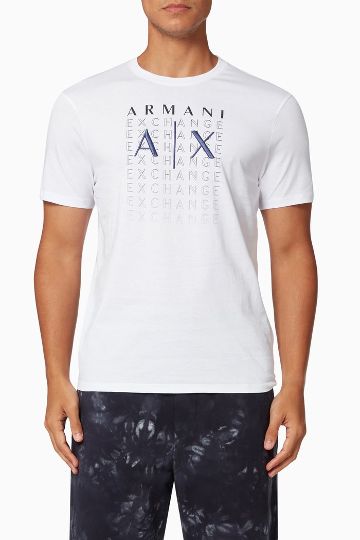 

Embroidered Logo T-Shirt in Cotton Jersey, White