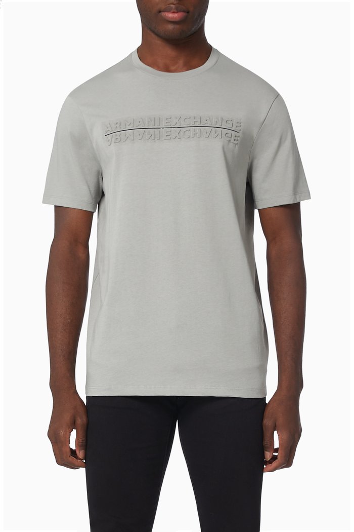 

Upside Down Logo T-shirt in Cotton Jersey, Grey