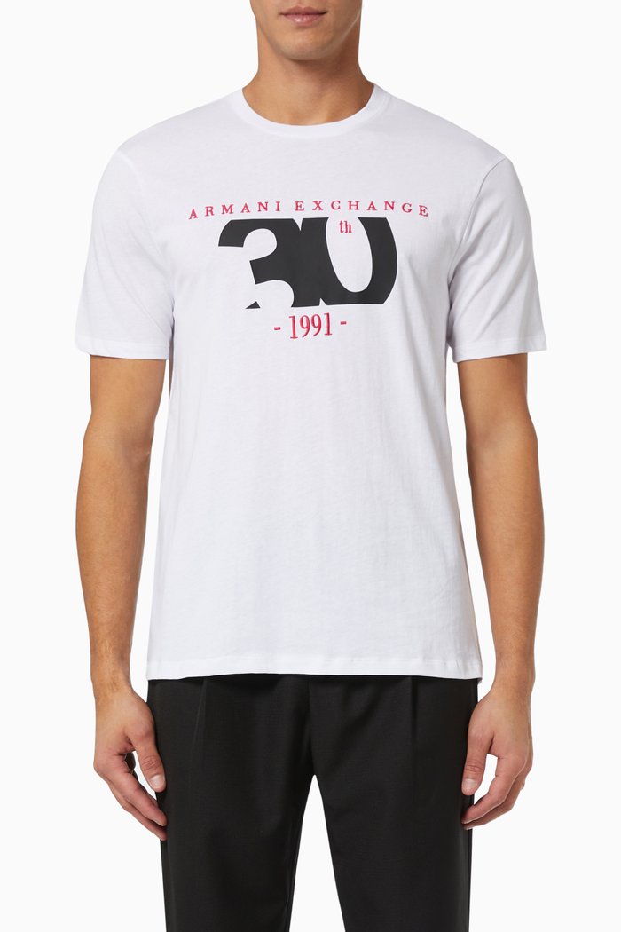 

30th Anniversary T-shirt in Cotton Jersey, White