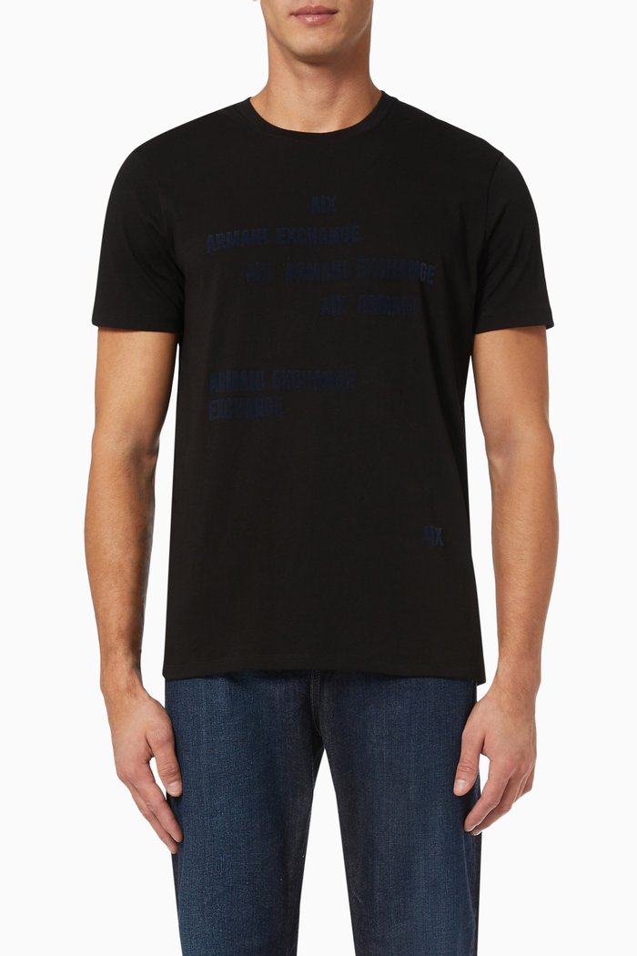

Slim Fit Logo T-Shirt in Cotton Jersey, Black