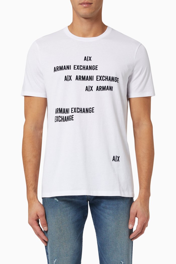 Slim Fit Logo T-shirt in Cotton Jersey, White