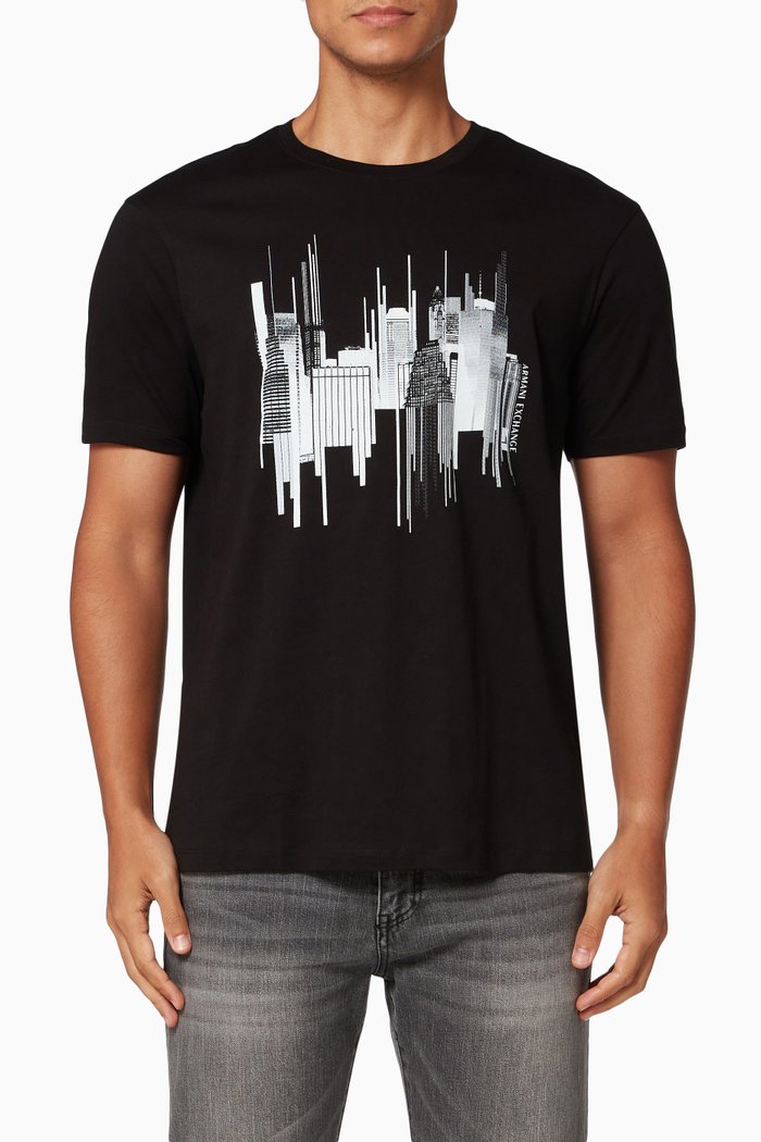 

Regular Fit T-Shirt in Cotton Jersey, Black