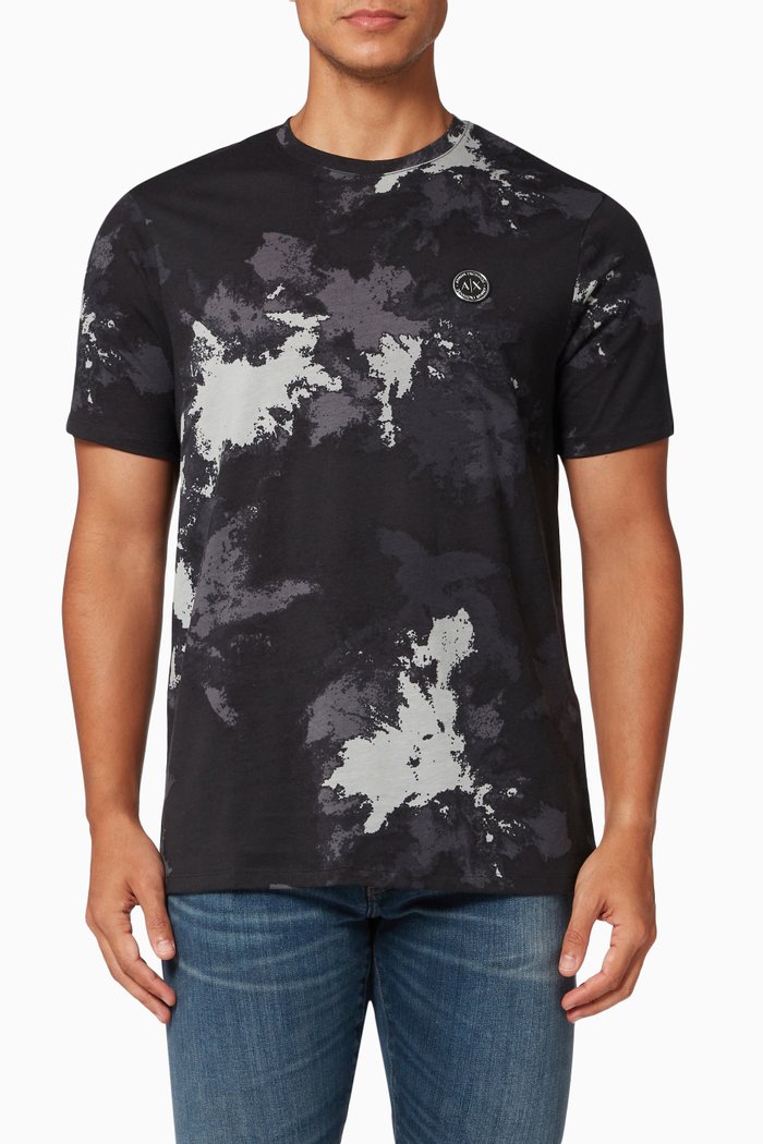 

Ink Camo T-Shirt in Jersey, Black