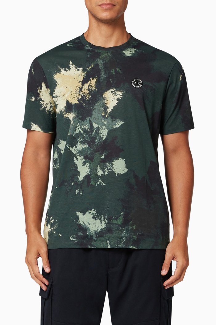 

Ink Camo T-Shirt in Jersey, Green