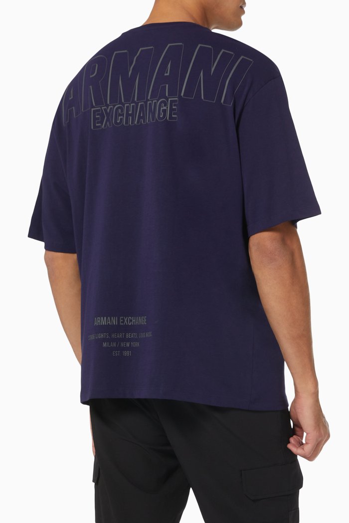 Logo T-shirt in Jersey, Blue