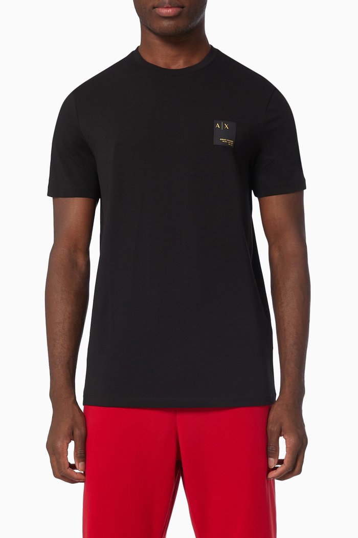 

Logo Patch T-shirt in Jersey, Black