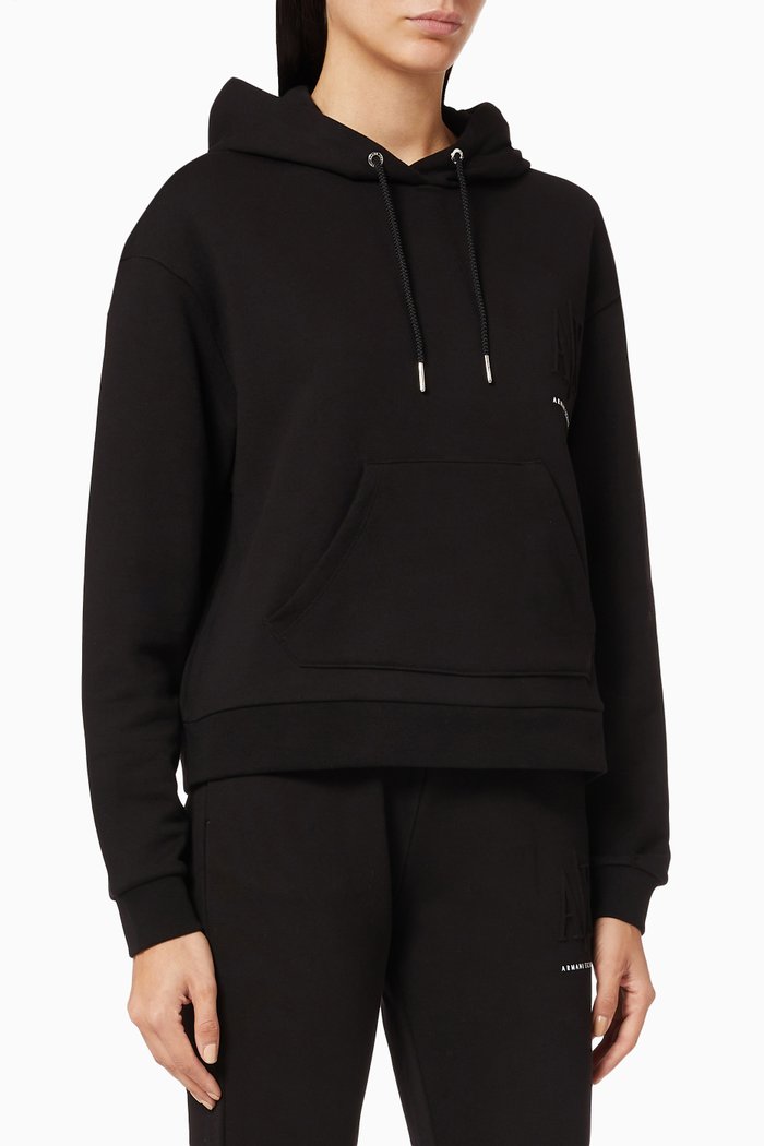 

AX Icon Hoodie in Fleece, Black