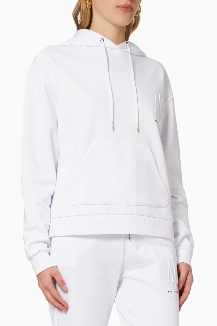 

AX Icon Hoodie in Fleece, White