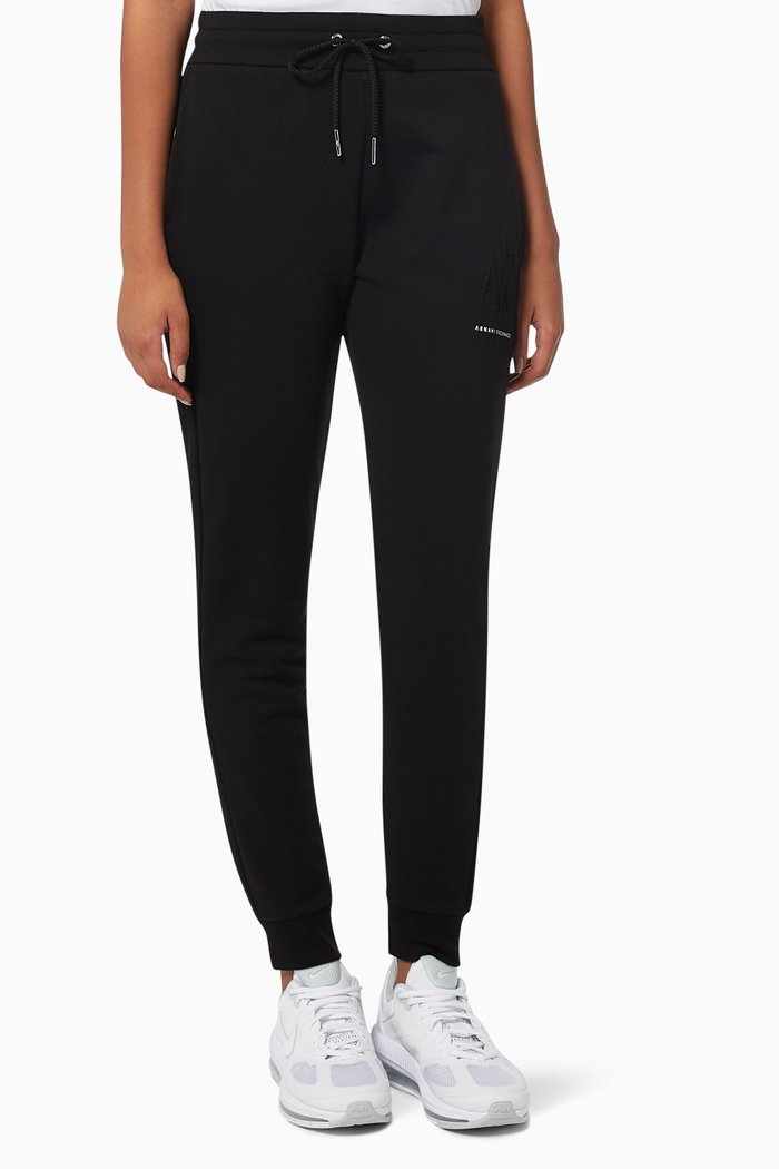 

A|X Icon Logo Joggers in Cotton Knit, Black