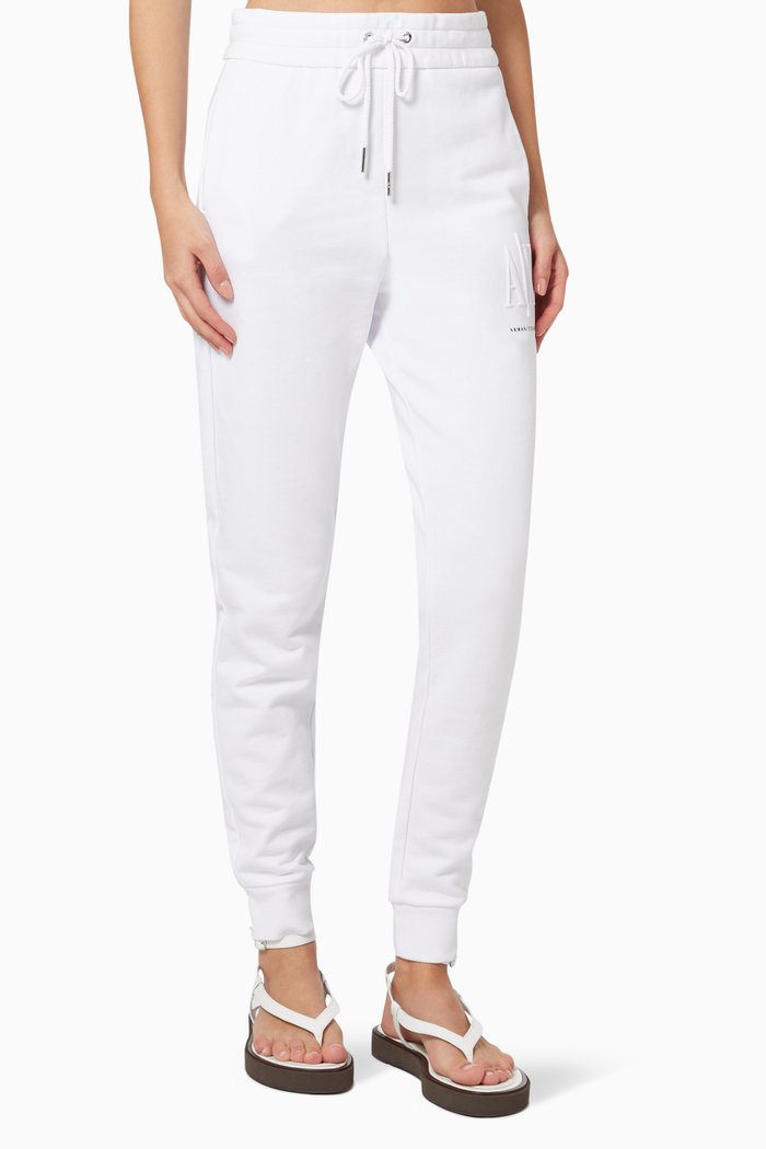 

A|X Icon Logo Joggers in Cotton Knit, White