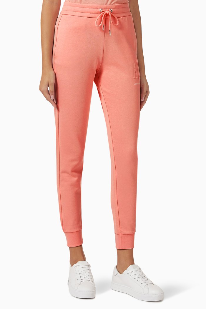 

Embossed Icon AX Logo Sweatpants in Cotton, Pink