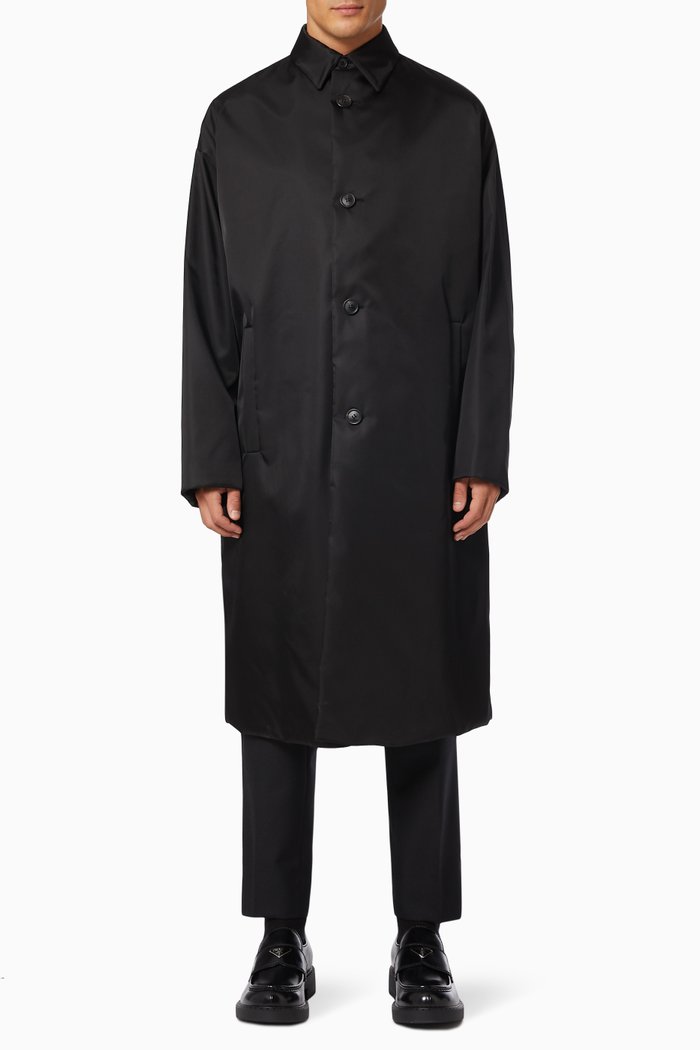 Re-Nylon Raincoat in ECONYL®, Black