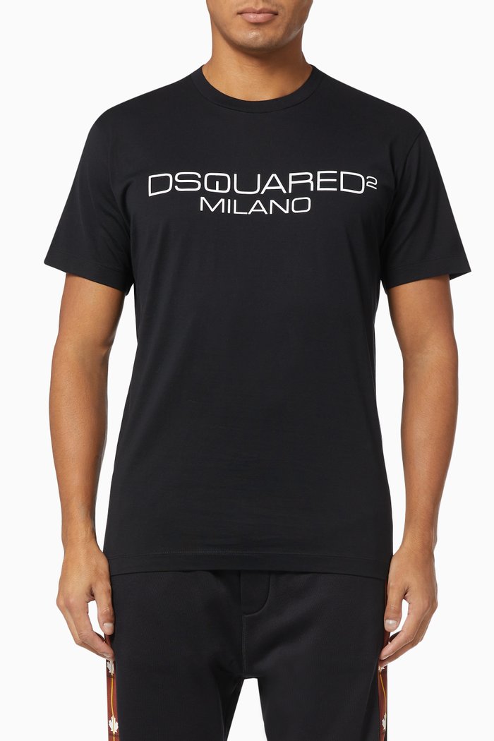 Dsquared2 Milano T-shirt in Cotton, Black