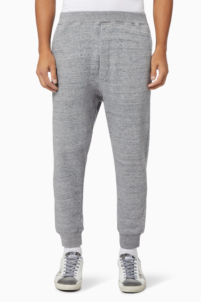 

Dsquared2 Leaf Sweatpants in Cotton Fleece, Grey