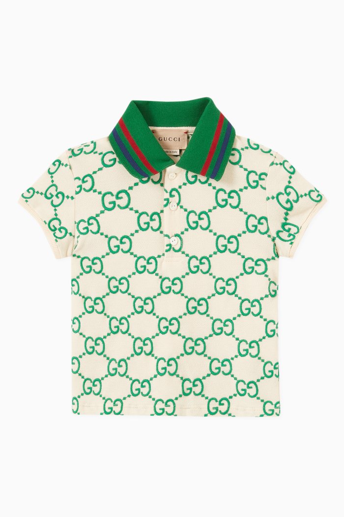 

GG Polo Shirt in Stretch Cotton Piquet, White