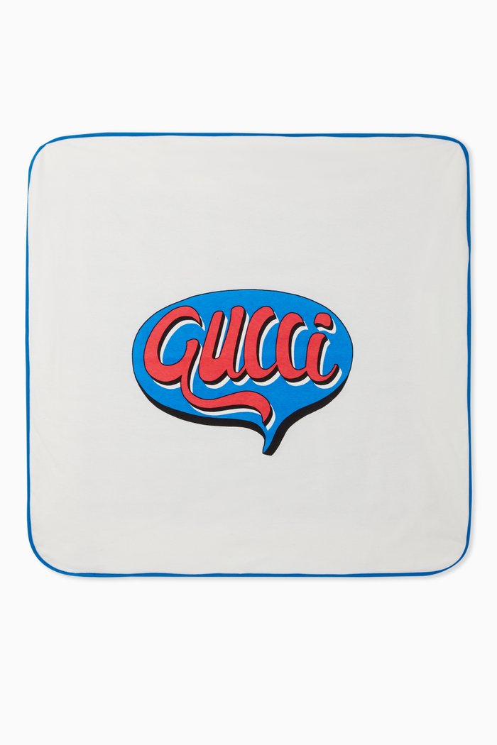 

Gucci Comics Blanket in Cotton, White