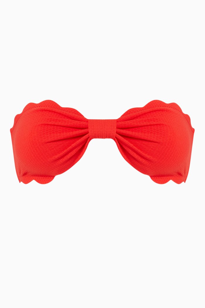 

Antibes Bikini Top in Pre-consumer Recycled Fabric, Red