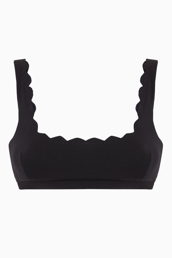 

Mini Palm Springs Bikini Top in Pre-consumer Recycled Fabric, Black