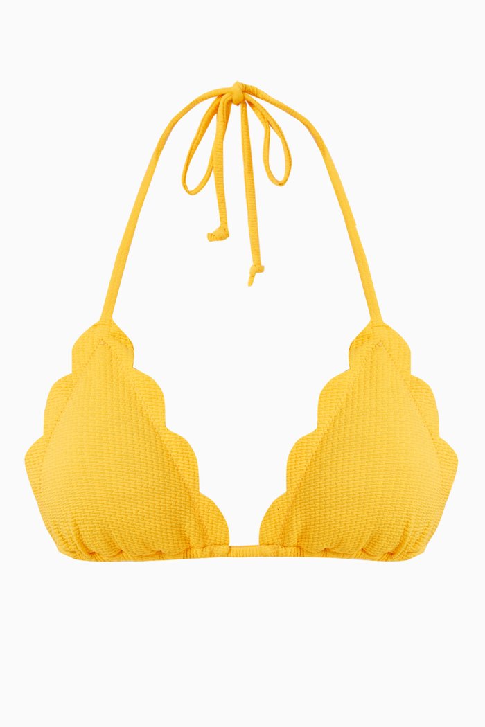 

Broadway Bikini Top in Pre-consumer Recycled Fabric, Orange