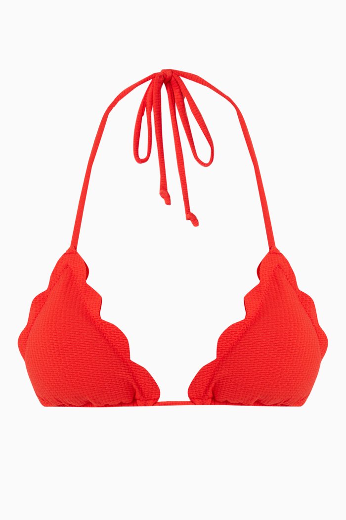

Broadway Bikini Top in Pre-consumer Recycled Fabric, Red