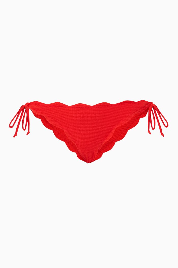 

Mott Bikini Bottom in Pre-consumer Recycled Fabric, Red