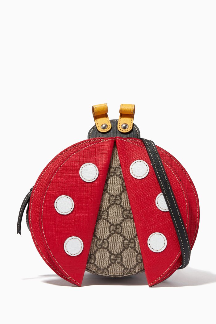 

Ladybug Crossbody Bag in GG Supreme Canvas & Leather, Red