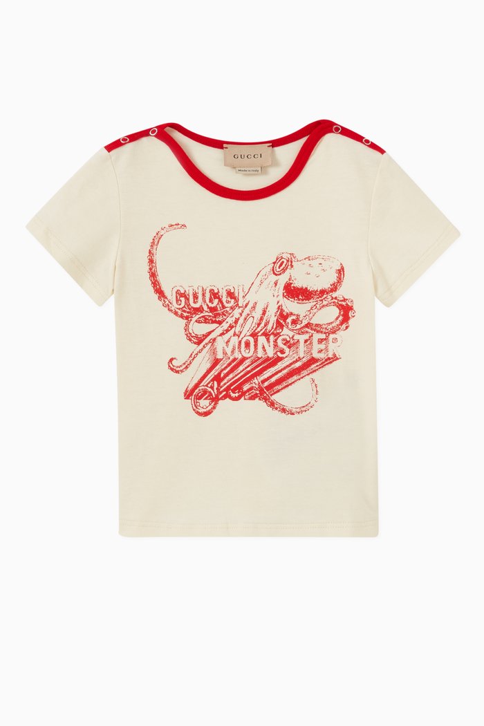 

Gucci Monster Baby T-shirt in Cotton, White