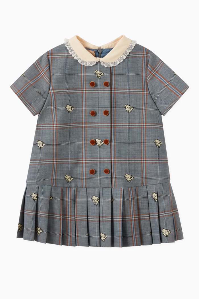 Dress in Chick Plaid Wool, Multicolour