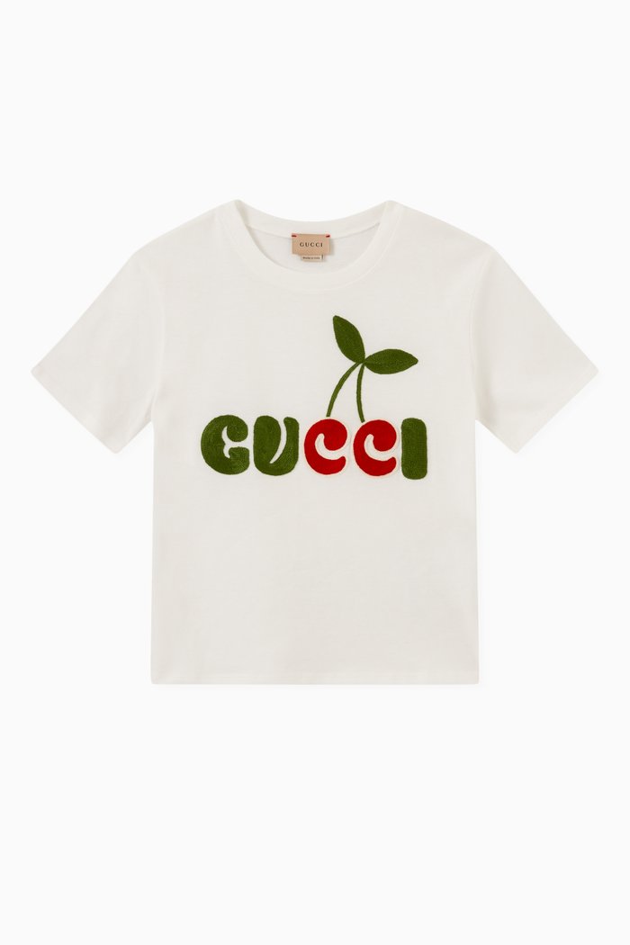 Gucci Cherry T-shirt in Cotton Jersey, White