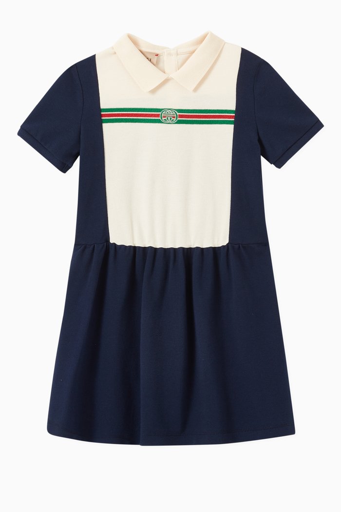 

Interlocking G Dress in Stretch Cotton, Blue