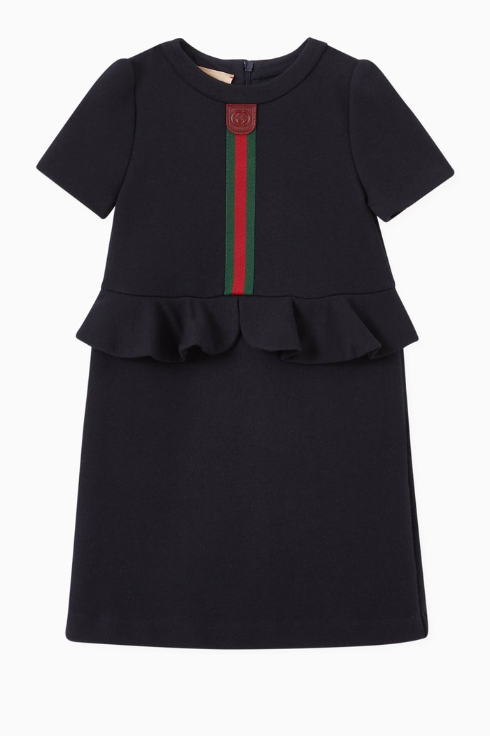 

Pepum Web Dress in Cotton, Blue