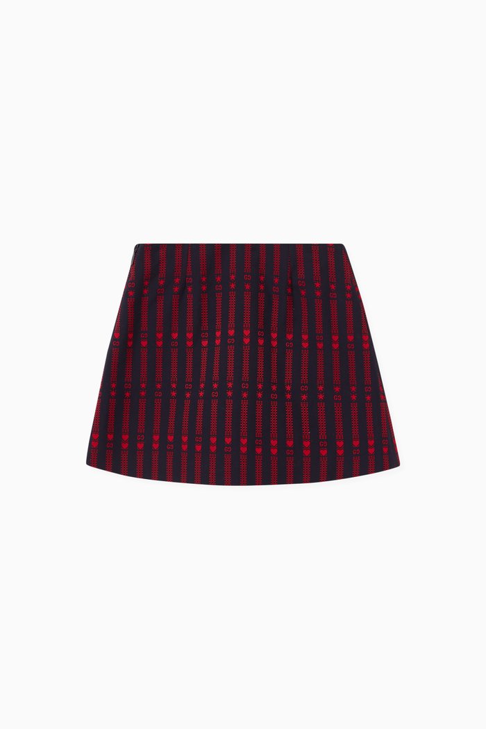 

Skirt in GG Star & Heart Fil Coupé Cotton, Blue