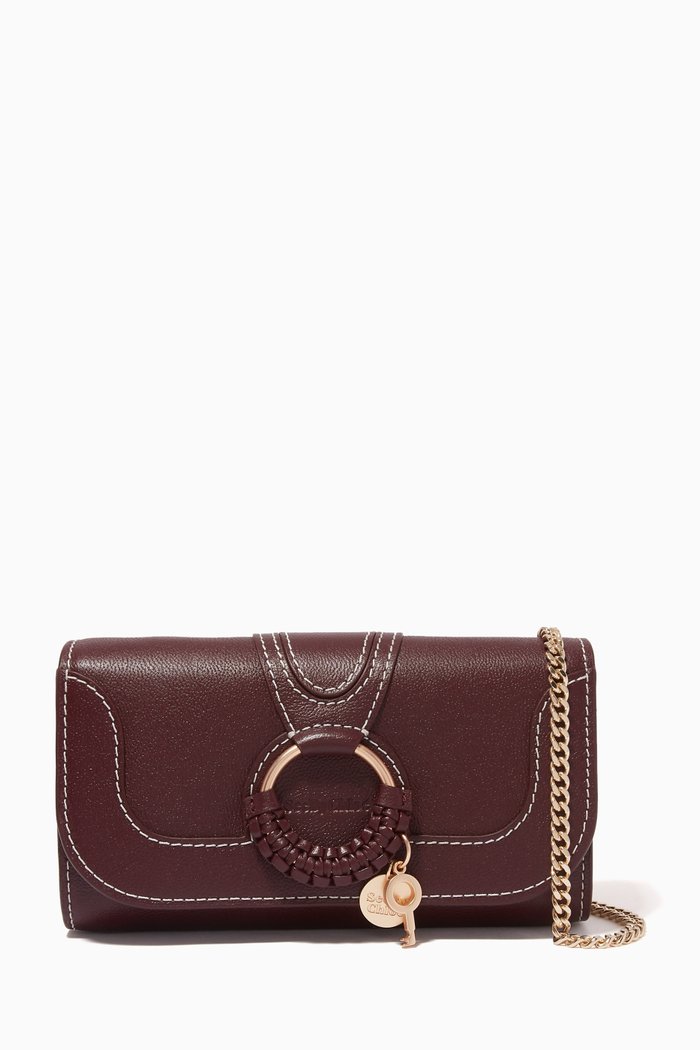 

Hana Long Wallet in Grained Goatskin, Purple