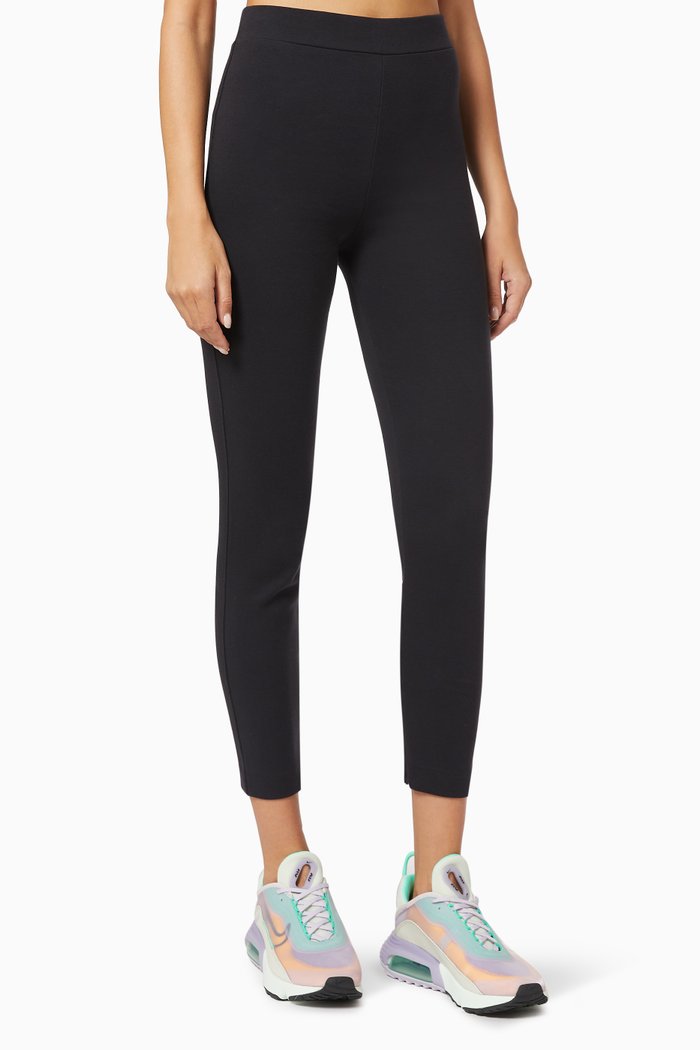 

Zip Leg Leggings in Stretch Organic Cotton, Grey